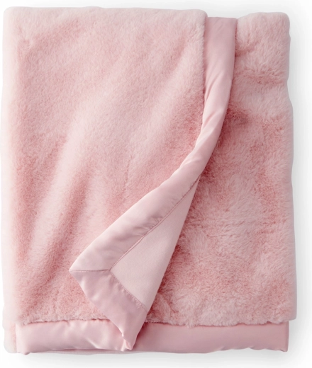 Carter's bērnu divslāņu mākslīgās kažokādas sedziņa Pink 80 × 110 cm