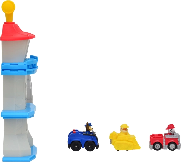 Trīs mini transportlīdzekļi ar iemīļotajiem kucēniem