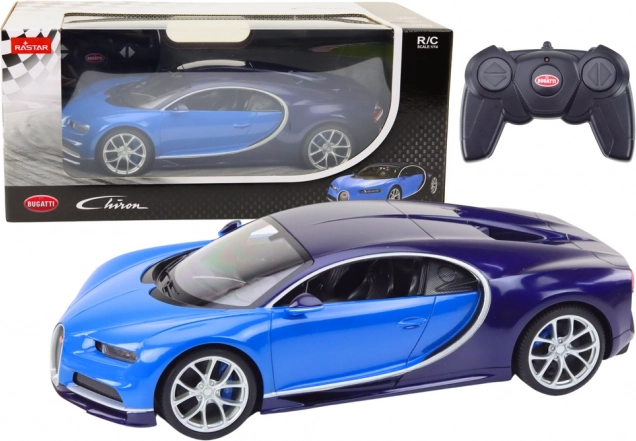 Bugatti Chiron remote-controlled car model in 1:14 scale blue