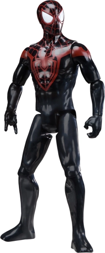 Iconic black-and-red Miles Morales suit