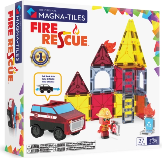 MAGNA-TILES magnētiskais konstruktors Ugunsdzēsēji (27 detaļas)