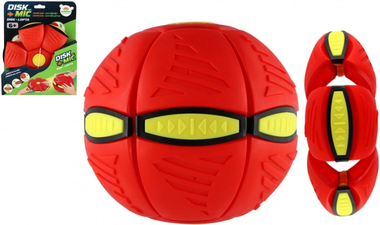Diska bumba 2 vienā, plastmasas, sarkana, 22 cm
