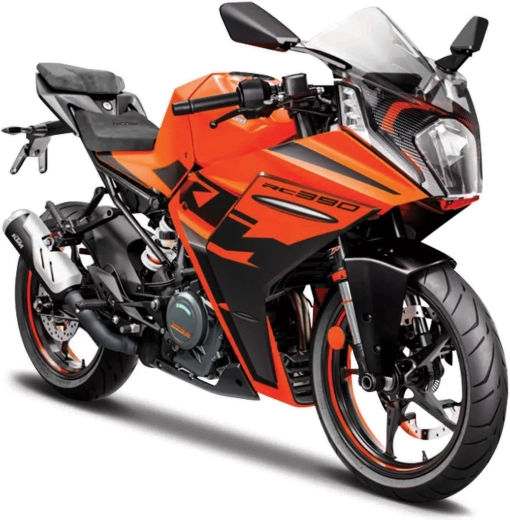 Maisto KTM RC 390 motorcycle, orange, 1:18