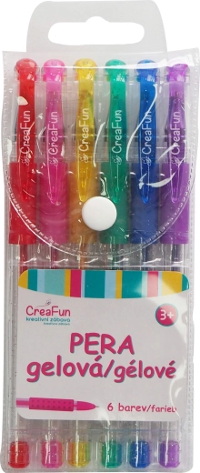 CreaFun gēla pildspalvas – 6 krāsu komplekts