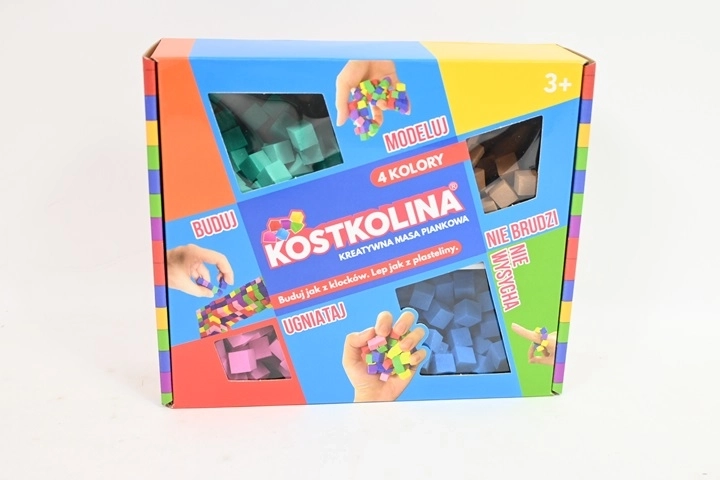 Kostkolina zilā – modelēšanas masa, 4 krāsas