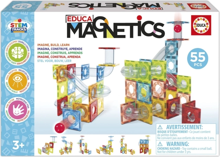 Educa Magnetics STEM magnētiskā lodīšu trase, 55 detaļas