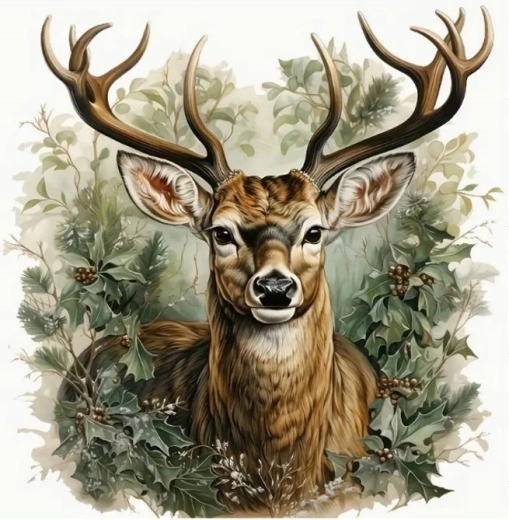 Norimpex gleznošana pēc numuriem Briedis, meža karalis 40 × 50 cm
