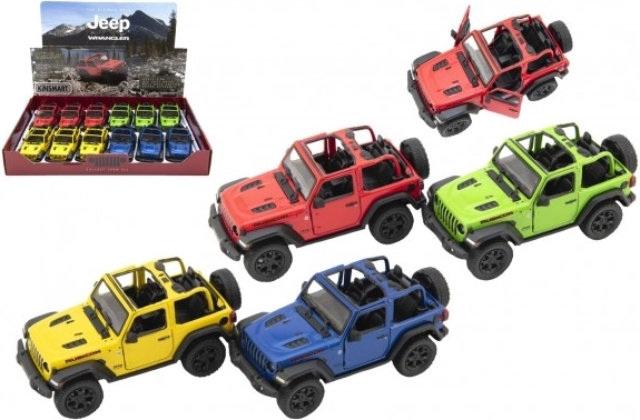 Metāla Jeep Wrangler 2018 modelis ar atvērtu jumtu