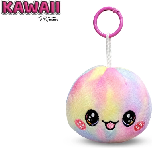 Plush Friends Kawaii varavīksnes plīša atslēgu piekariņš Bao klimpelis 8 cm