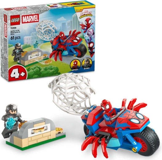 LEGO Spidey on Motorcycle vs. Rhino
