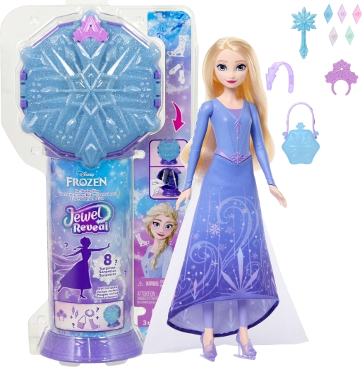 Mattel Disney Frozen Jewel Reveal lelle Elsa uz slidām ar aksesuāriem