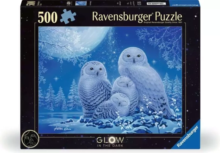 Ravensburger spīdoša puzle “Pūces mēness gaismā” (500 gab.)