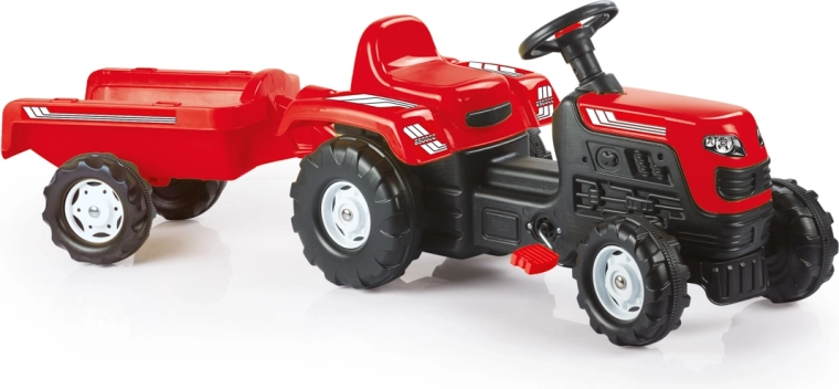 Minamais traktors Ranchero ar piekabi, sarkans