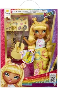 Rainbow High Junior Fashion lelle Sunny – roka ģitāriste