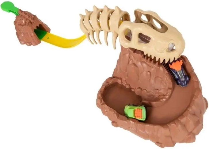 An exciting ride through a dinosaur mouth