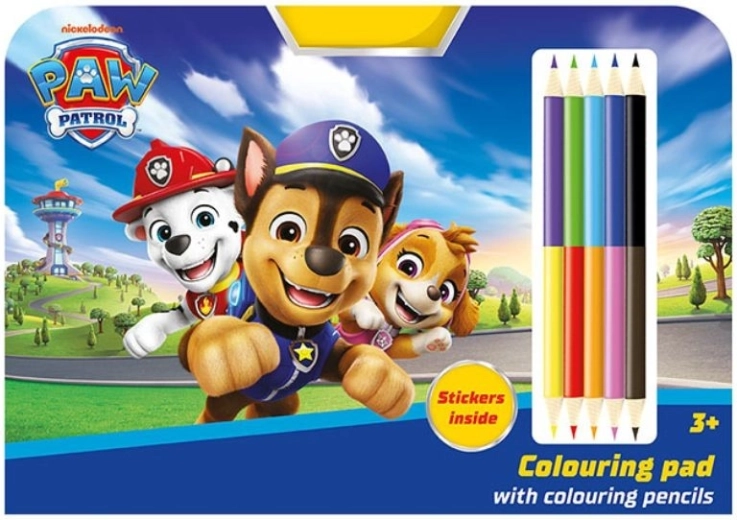 Paw Patrol Coloring Set with Colored Pencils