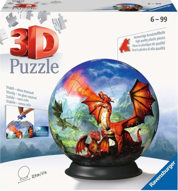 Ravensburger 3D Puzzleball Mistiskais pūķis 73 detaļas