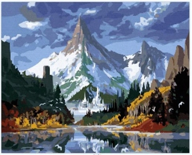 Norimpex Krāsošana pēc numuriem Pils augstos kalnos 40 × 50 cm
