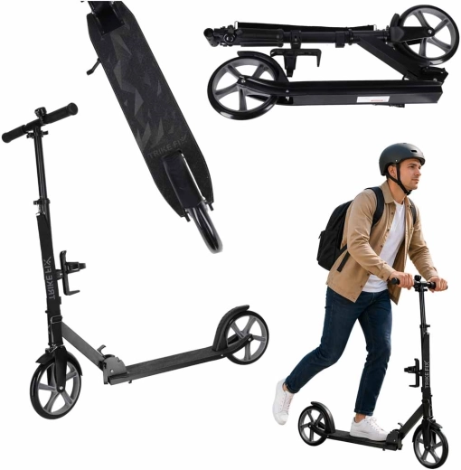 Folding city scooter Trike Fix 200 mm black-grey