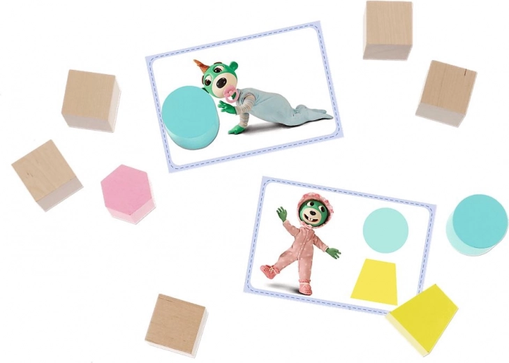 Wooden Matching Blocks O! Klocki BABY – BOBAŚKI AND BEAR by Trefl