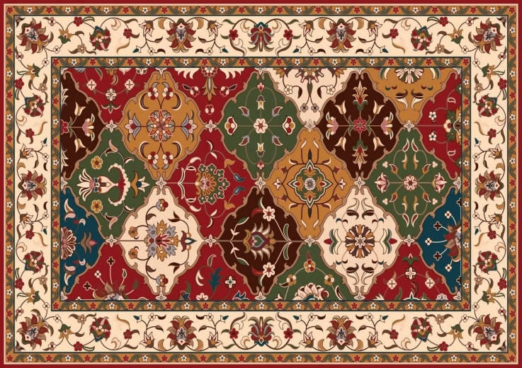 Puzzle Anatolian Flowers on Carpet 1000 Pieces