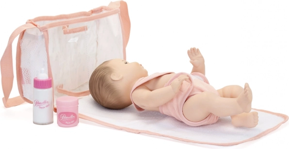 Petitcollin pārtīšanas komplekts lellēm ar somiņu 2 vienā