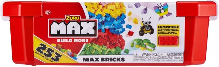 Radošā celtniecības komplekts Zuru Max Build, 253 detaļas