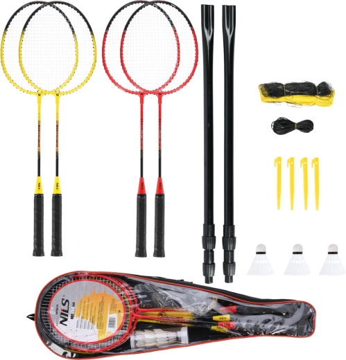 NILS NRZ264 Badminton Set for 4 Players with Net