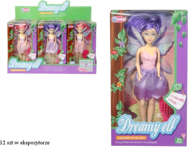Fairy doll with hairbrush