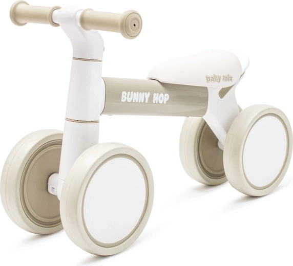 Bērnu skrejritenis bez pedāļiem BABY MIX Bunny Hop Ultralight, warm grey