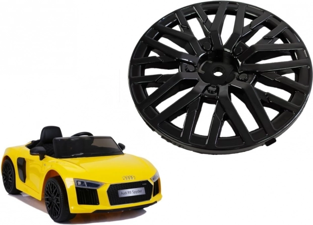 Riteņa pārsegs elektriskajai bērnu mašīnītei AUDI R8, melns