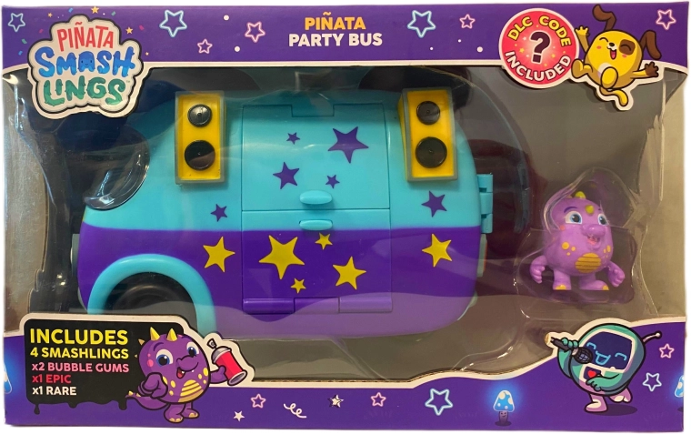 PINATA SMASHLINGS ballīšu autobuss ar 4 figūriņām