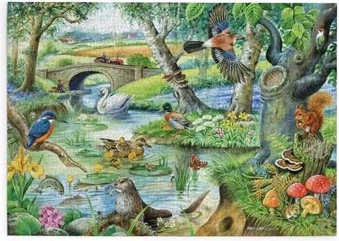 House of Puzzles Stories by the River puzzle with 500 extra-large pieces