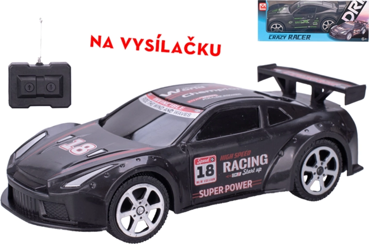 R/C sacīkšu auto 18 cm ar tālvadību 27 MHz
