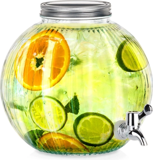 Stikla dzērienu dozators ar krānu 5,5 l