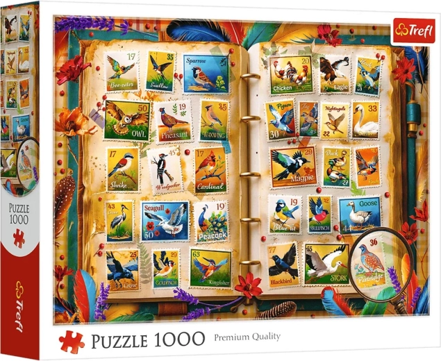 Trefl 1000-piece puzzle Bird Atlas – Stamp Collection