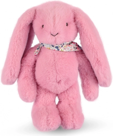 Doudou plīša zaķītis ar lakatiņu rozā krāsā