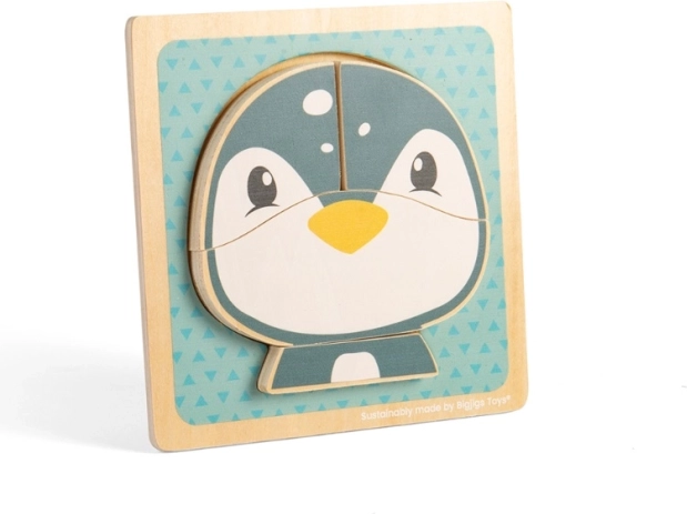 Koka puzle “Pingvīns” Bigjigs Toys