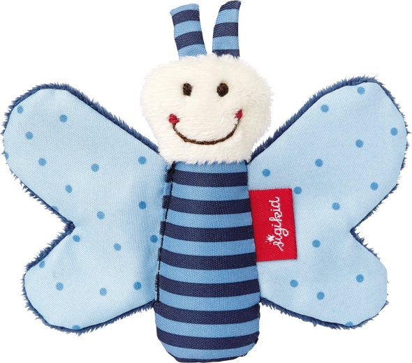 Sigikid first comforter blue butterfly with crinkle tab