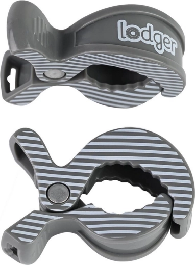 Lodger swaddle clip carbon stripe - 2-pack