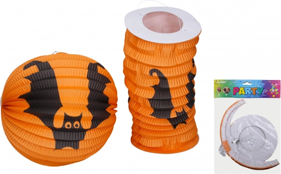 Dekoratīvo papīra lampionu komplekts – bumba 25 cm un cilindrs 15 cm