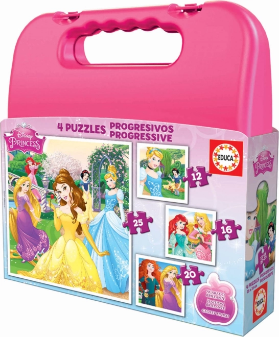 Puzzle in a case Disney Princesses 4-in-1