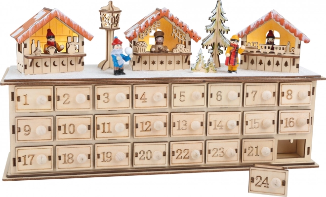 Small foot koka adventes kalendārs “Ziemassvētku tirdziņš”