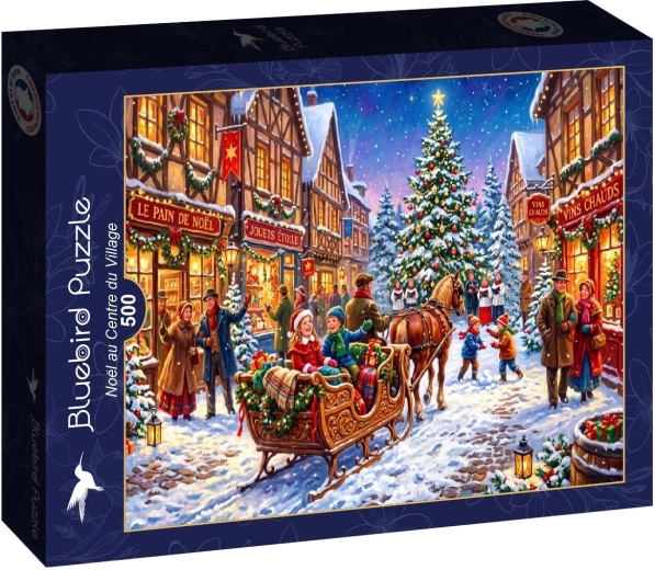 Bluebird puzzle Christmas in the Village Square, 500 pieces