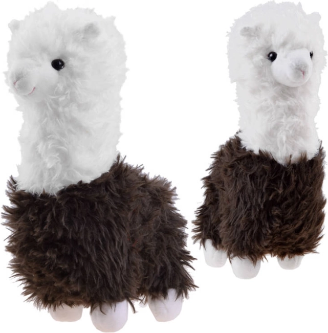 Plush llama alpaca 28 cm – soft toy for kids – Brown