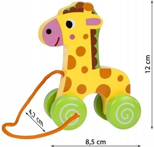 Smily Play wooden pull-along giraffe