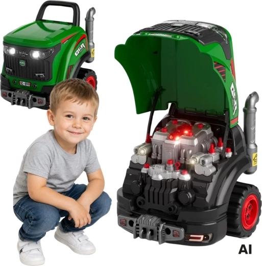 Woopie interactive mechanical workshop tractor with accessories - 1 piece