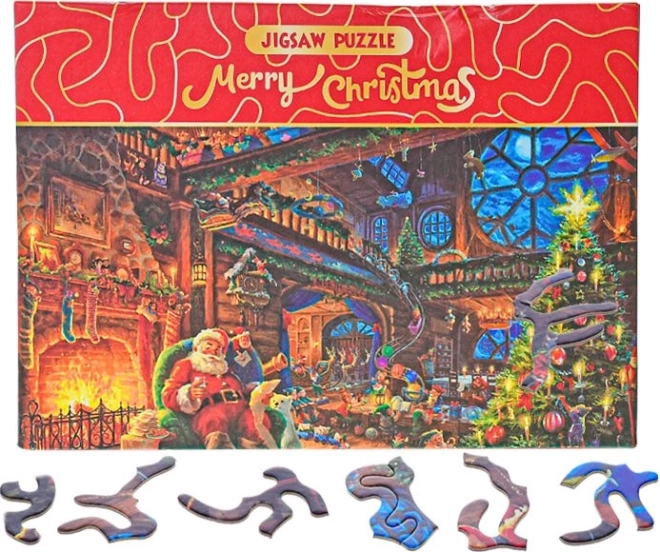 Puzle Merry Christmas – pie Santas mājās, 468 gabaliņi