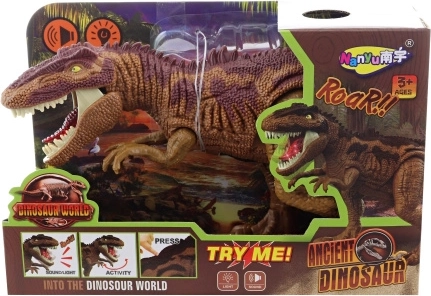 Dinozaurs ar baterijām ar gaismu un skaņām