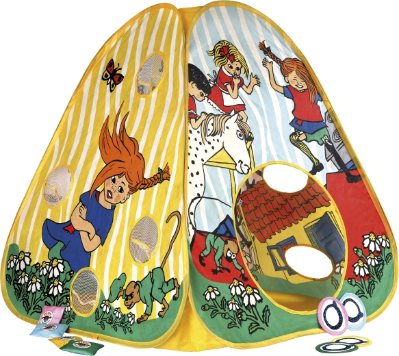 Bērnu pop-up telts Pippi ar 3 spēlēm 1 — 1 gab.